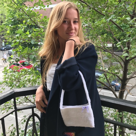 Handmade Crochet Shoulder Bag - Picture 5 of 6